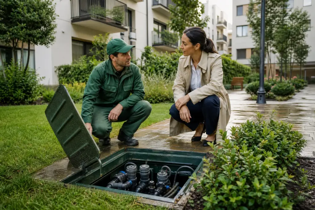 Depósito para aprovechar el agua de lluvia en una comunidad de vecinos